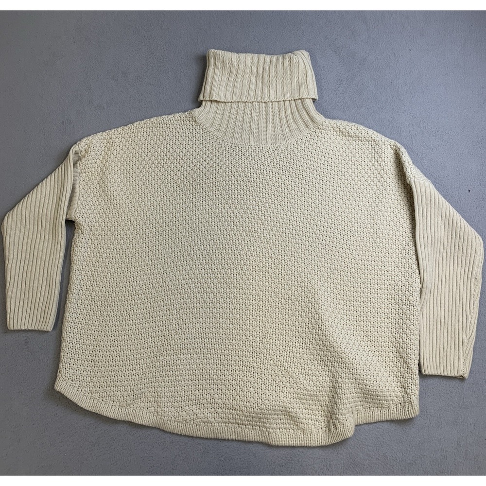 Doe & Rae Sweater Women's Size Large Cream Slouchy Oversized Pullover RN‎ 138713